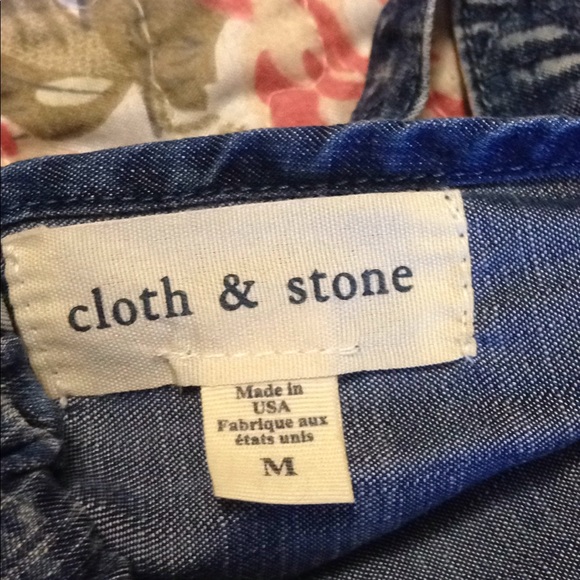 Chambray tie neck tank top - Picture 3 of 4